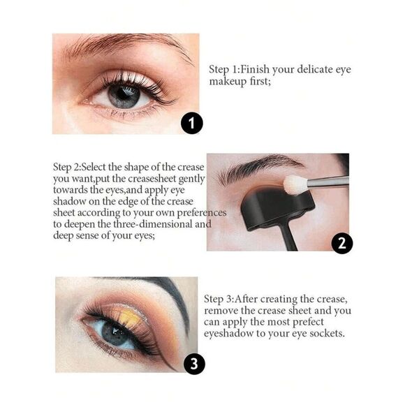 6-In-1 Silicone Printing Tool Eyeshadow Shaper Stencil Eye Makeup Stamp NEW - Picture 7 of 13